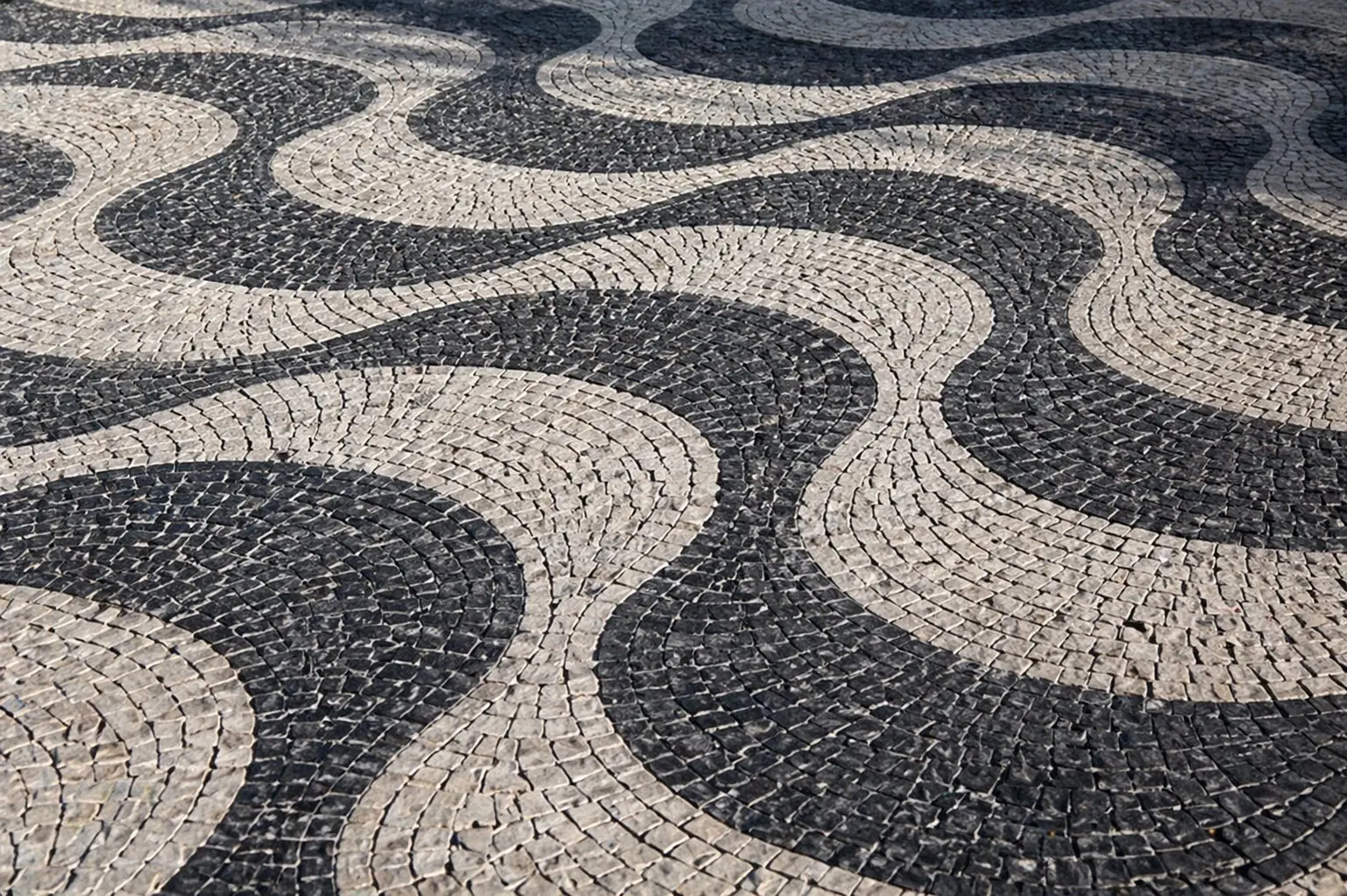 Brazilian calçada pavement in Copacabana