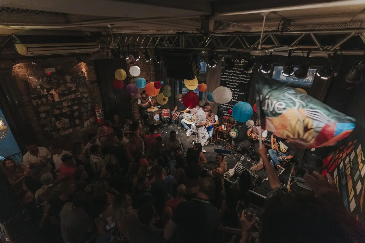 Live samba night at a bar in Rio